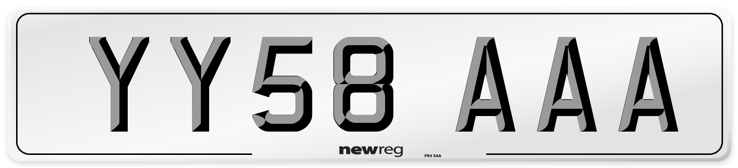 YY58 AAA Number Plate from New Reg